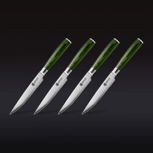 Damascus_Steel_Steak_Knife_Set_4-pc_Green-1.jpg Damascus Steel Steak Knife Set. 4-pc (Green)