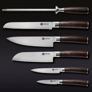 EspressoKnives-7PieceSet-7-1.jpg Damascus Steel Knife Set. 6-pc (Espresso)