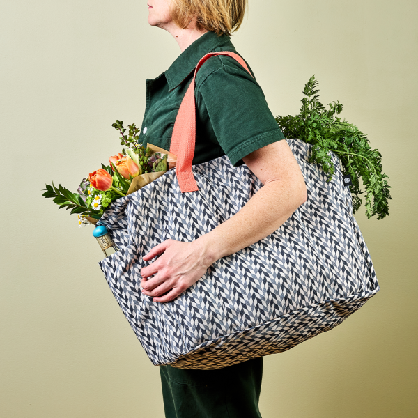 GrayChevron-6.png The Everything Everywhere Bag (Chevron-Slate)