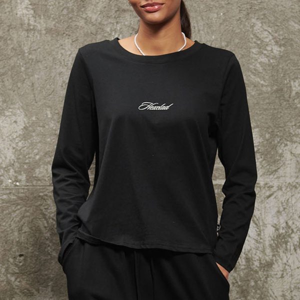 HEXCLAD_lifestyle_17.jpg Cursive Hexclad Women's Long-Sleeve T-Shirt — XS