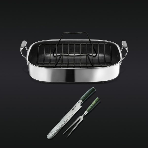 HexCladHybridRoastingPan_CarvingSet_US_080524_RS.jpg Hybrid Roasting Pan & Carving Set