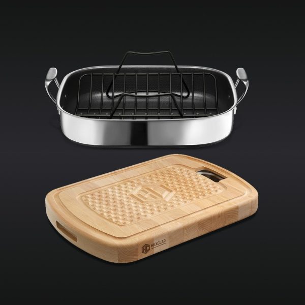 HexCladHybridRoastingandCuttingBoardSet_US_073124_RS.jpg Hybrid Roasting and Cutting Board Set
