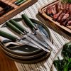 HexClad_6pcSteakKnifeSet_CTSTK06-GPW-ST_030526_KF_05.jpg Damascus Steel Steak Knife Set. 8-pc (Green)