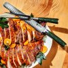 Damascus Steel Carving Set. 2-pc (Green)