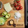HexClad_DoubleBurnerGriddle_CWGD21-C_CaliforniaBurgerWithSpecialSauce_042224_KF_01_SQUARE.jpg Beechwood Cutting Board. Extra-Large