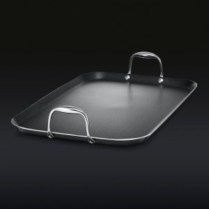 HexClad_DoubleGrillPan_34View_BLACK.jpg Hybrid Double Burner Griddle