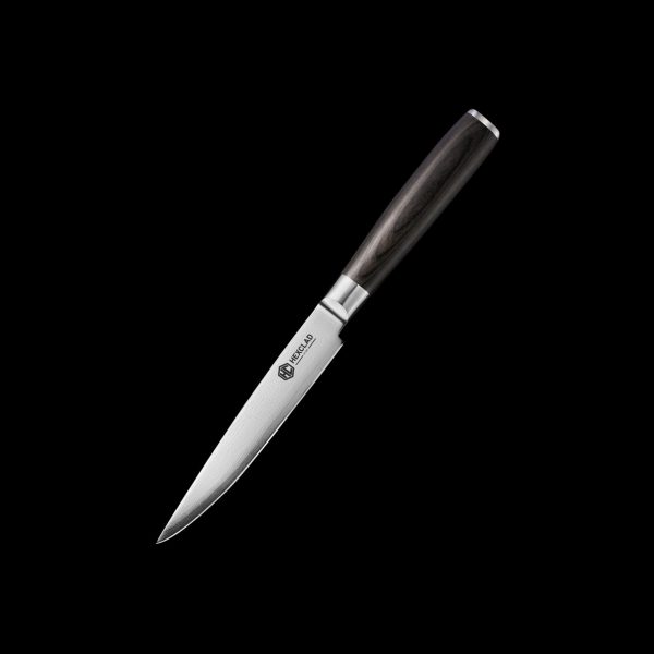 HexClad_EspressoDamascusSteelSteakKnife6PCBoxed_Set_CTSTK06-EPW-ST_Angled_Black_022426-1.jpg Damascus Steel Steak Knife Set. 4-pc (Espresso)