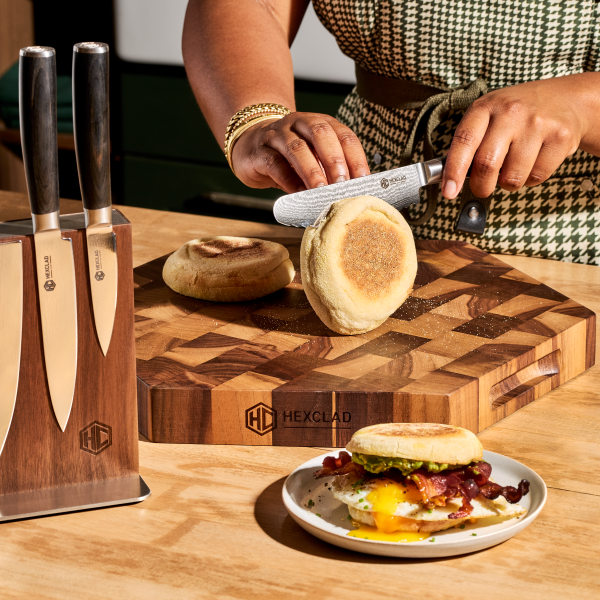 Damascus Steel Studio Knife Set. 5-pc (Espresso)