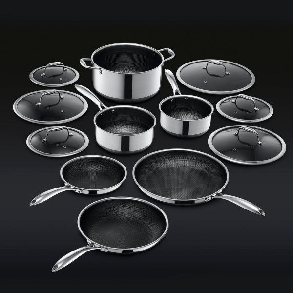 HexClad_Group_BLACK_a83f7e65-a1a5-4902-b168-7e441466ac3c.jpg Hybrid Pots & Pans Set. 12-pc