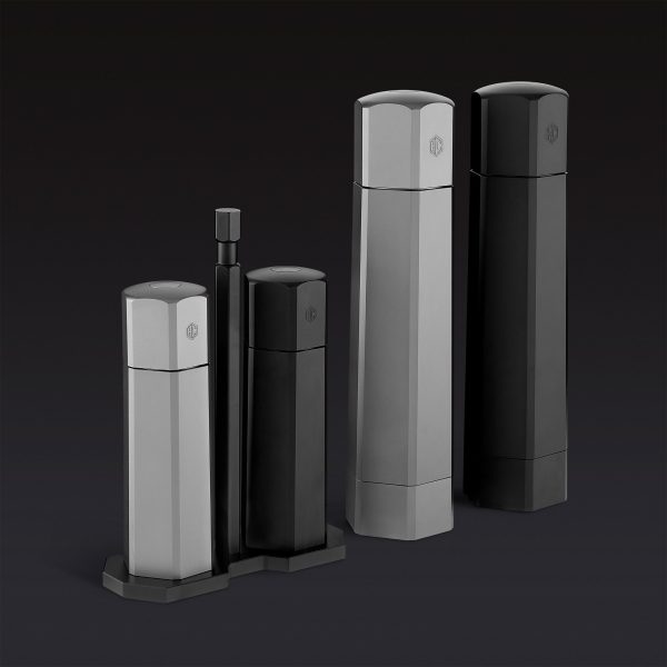 HexClad_HexMills_SaltandPepperSet_KWHM02-ST_TableTopHexMillsV2_KWTM02-ST-V2_Set_Angled_Black_0925.jpg The HexMill Collection Bundle