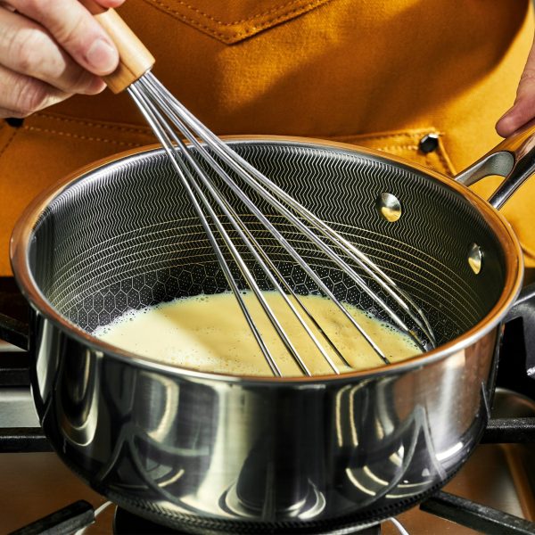 HexClad_Hybrid2QtPot_CWPTLD02-C_CauliflowerCheese_041724_KF_01.jpg Hybrid Pot Set with Lids. 6-pc