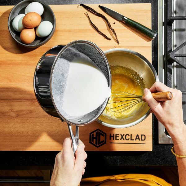 HexClad_Hybrid2QtPot_CWPTLD02-C_FreshEggCustard_041724_KF_02_SQUARE.jpg Hybrid Saucepan With Lid. 2-Qt