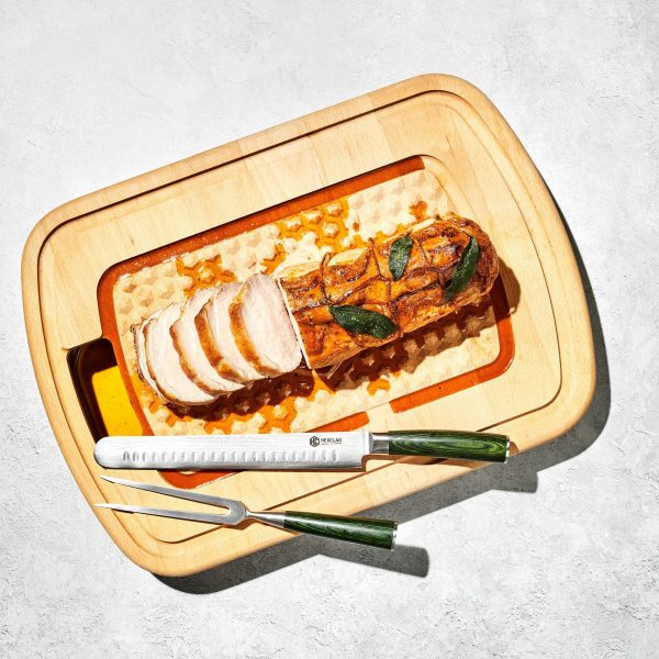 HexClad_HybridCuttingBoard-CarvingSet_PorkRoast_05-29-24_KF_03.jpg Hybrid Roasting Pan & Carving Set