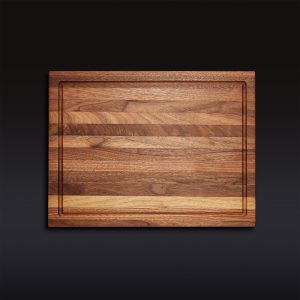 HexClad_MediumWalnutBoardV2_KWWB20-V2_Overhead_Black_0225_AG_PNG.jpg Walnut Cutting Board. Medium