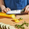 Damascus Steel Santoku Knife. 7″ (Green)