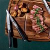 HexClad__V2_4pcDamascusSteelSteakKnifeSetEspresso_CTSTK04-EPW-ST-V2_BisteccaPlate_KWBP04-ST_030526_KF_03.jpg Steak Knife & Bistecca Plate Set. 8-pc (Espresso)