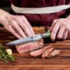 HexClad__V2_4pcDamascusSteelSteakKnifeSet_CTSTK04-GPW-ST-V2_030526_KF_04.jpg Steak Knife & Bistecca Plate Set. 16-pc (Green)