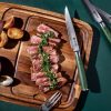 HexClad__V2_4pcDamascusSteelSteakKnifeSet_CTSTK04-GPW-ST-V2_BisteccaPlate_KWBP04-ST_030526_KF_02.jpg Steak Knife & Bistecca Plate Set. 8-pc (Green)