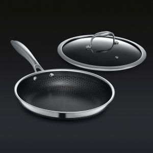 Hexclad_10InchPan_BLACK.jpg Hybrid Fry Pan with Lid. 10″