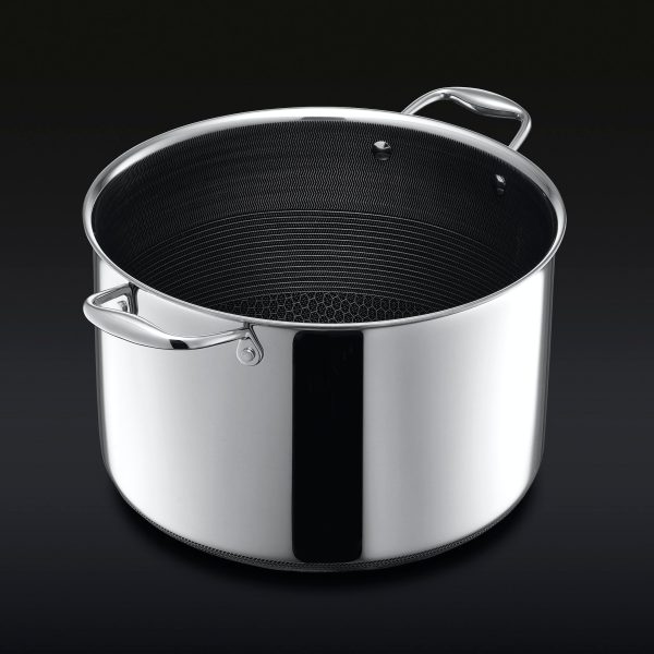 Hexclad_10QTPot_34_NoLID_BLACK.jpg Hybrid Stock Pot with Lid. 10-Qt