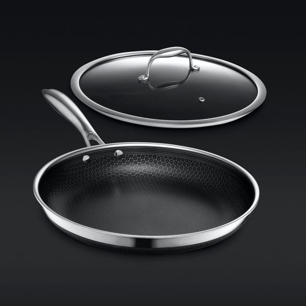 Hexclad_12InchPan_BLACK.jpg Hybrid Fry Pan with Lid. 12″
