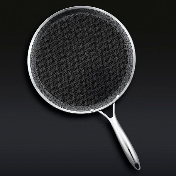Hexclad_12inchGriddle_Overhead_BLACK.jpg Hybrid Griddle Pan. 12"