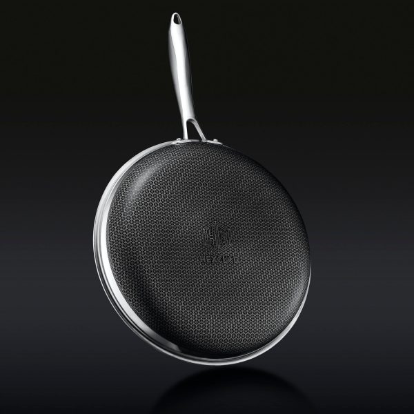 Hexclad_12inchPan_AngledBTM.jpg Hybrid Fry Pan Set with Lids, 6pc