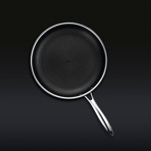 Hexclad_12inchPan_Overhead_Base_BLACK.jpg Hybrid Fry Pan. 12″