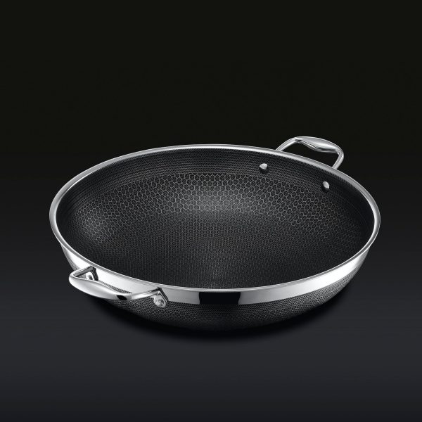 Hexclad_14inchWok_34_NoLID_BLACK.jpg Hybrid Wok with Lid. 14″