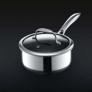 Hexclad_2QTPot_34_LID_BLACK.jpg Hybrid Saucepan With Lid. 2-Qt