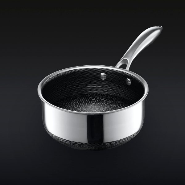Hexclad_2QTPot_34_NoLID_BLACK.jpg Hybrid Saucepan With Lid. 2-Qt