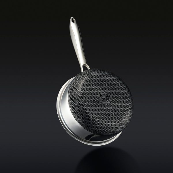 Hexclad_2QTPot_AngledBTM.jpg Hybrid Saucepan With Lid. 2-Qt