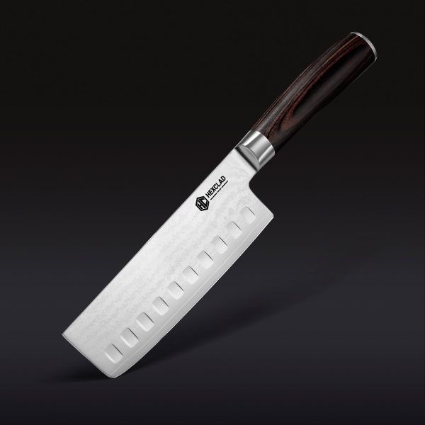 Hexclad_65InchNakiriKnife_34_BLACK_1.jpg Damascus Steel Nakiri Knife. 6.5″ (Espresso)