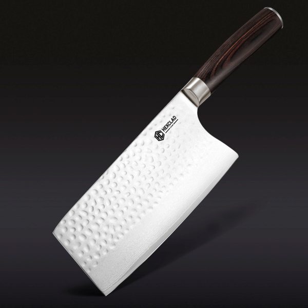 Hexclad_7InchCleaver_34_BLACK_1.jpg Damascus Steel Cleaver. 7″ (Green)