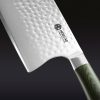 Hexclad_7InchCleaver_Detail2.jpg Damascus Steel Cleaver. 7″ (Green)