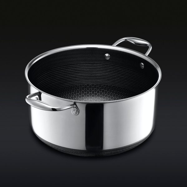 Hexclad_8QTPot_34_NoLID_BLACK.jpg Hybrid Stock Pot With Lid. 8-Qt