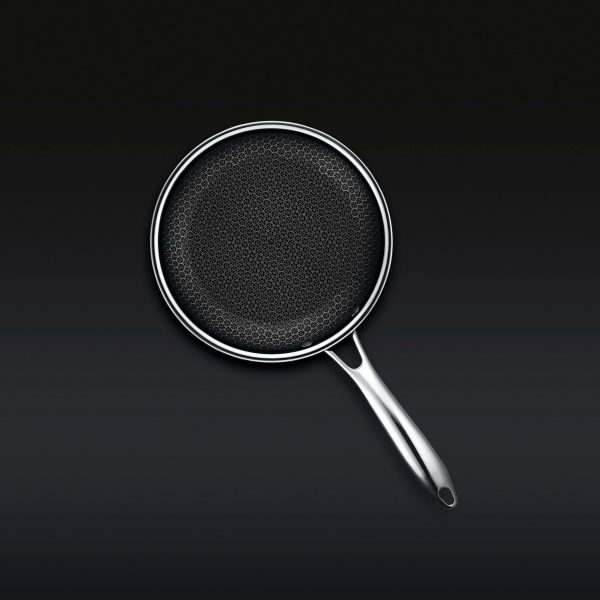 Hexclad_8inchPan_Overhead_BLACK_9e41058a-3de0-4246-82e9-e10c5cd901a0.jpg Hybrid Fry Pan with Lid. 8″