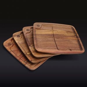 Hexclad_BisteccaPlates_34_BLACK.jpg Bistecca Plate Set. 4-pc