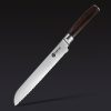Hexclad_BreadKnife_34_1.jpg Damascus Steel Serrated Bread Knife. 8″ (Green)