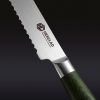 Hexclad_BreadKnife_Detail2-1.jpg Damascus Steel Serrated Bread Knife. 8″ (Green)