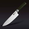 Hexclad_ChefsKnife_34_a0eab6cb-0769-492f-95a9-9ec66f85d306.jpg Essential Damascus Steel Knife Set. 6-pc (Green)
