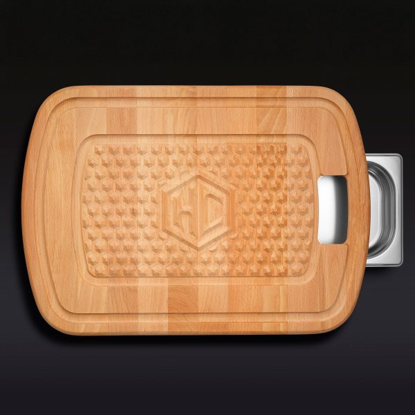 Hexclad_CuttingBoard_Overhead_Front_BLACK.jpg Hybrid Carving and Roasting Set