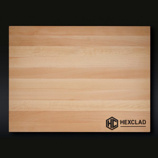 Hexclad_CuttingBoard_XLARGE_Overhead_BLACK.jpg Beechwood Cutting Board. Extra-Large