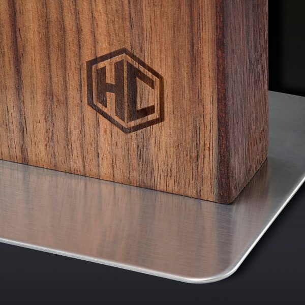 Magnetic Knife Block. Walnut