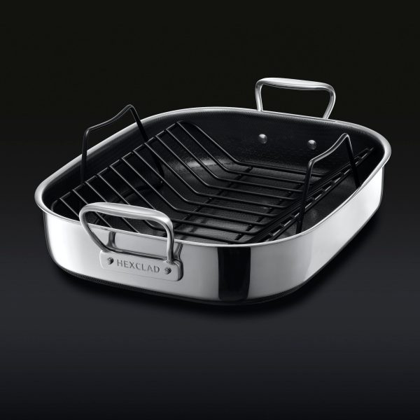 Hexclad_RoastingPan_34_ALT_RACK_BLACK.jpg Hybrid Roasting Pan with Rack