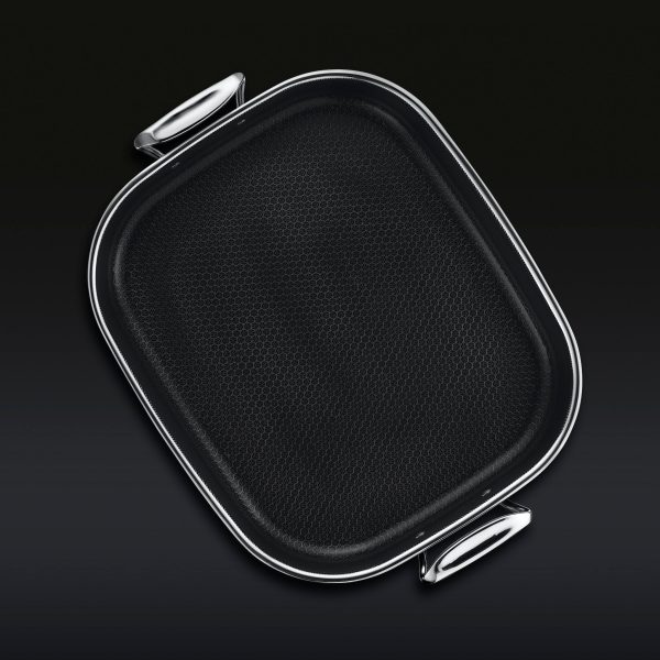 Hexclad_RoastingPan_Overhead_NoRACK_BLACK.jpg Hybrid Roasting Pan with Rack