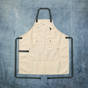 PinstripeCream-1.png Eco Modern Apron (Pinstripe. Cream)