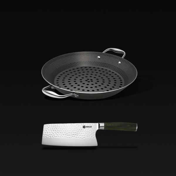 bbq-pan-meat-cleaver.png HexClad BBQ Grill Pan + Meat Cleaver Bundle